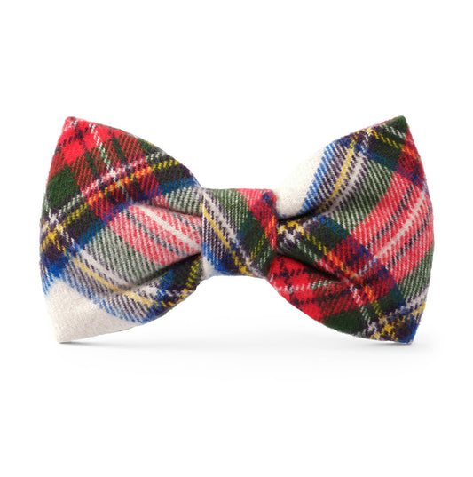 Regent Plaid Flannel Holiday Dog Bow Tie: Large