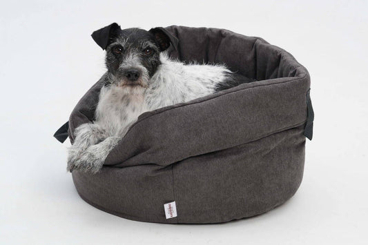 Dog Basket Bed - mocca - ready to ship