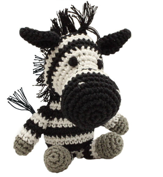 Knit Knack-Zebra Organic Cotton Pet Toys