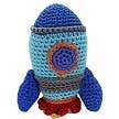 Knit Knacks Rocket Ship Organic Cotton Small Dog Toy