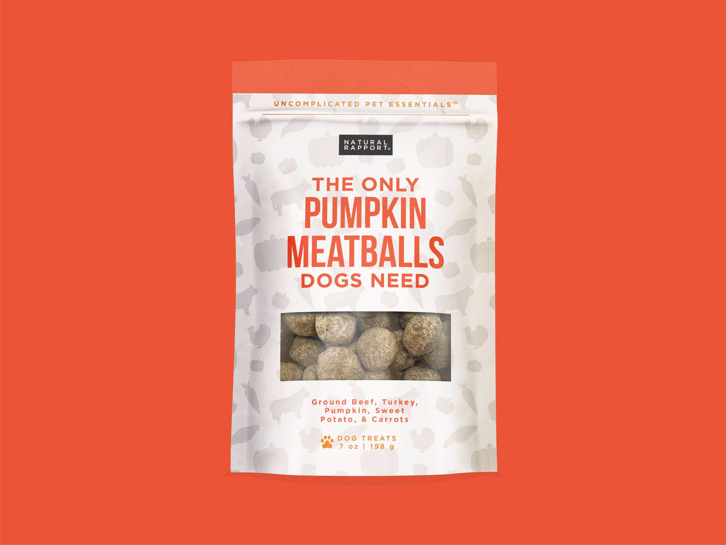 The Only Pumpkin Meatballs Dogs Need: 7 oz bag
