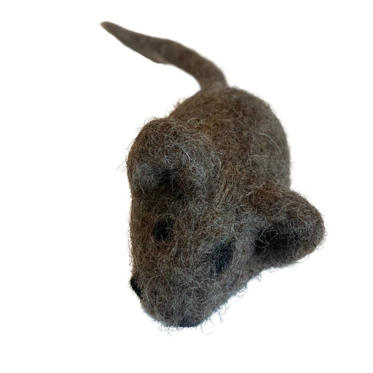 Hand felted woolly mouse