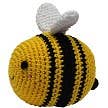 Knit Knacks Bizzy the Bee Organic Cotton Small Dog Toy