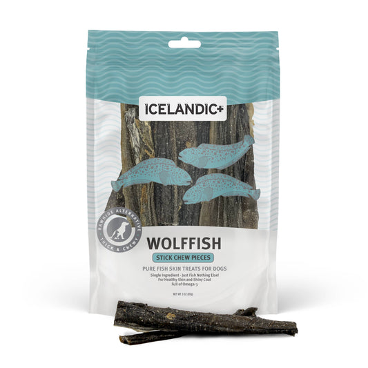 Icelandic+ Wolffish Stick & Pieces Fish Skin Chew Dog Treat