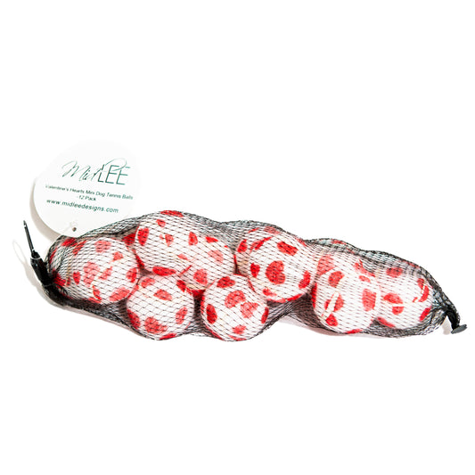 Valentine's Hearts Dog Tennis Balls: Regular