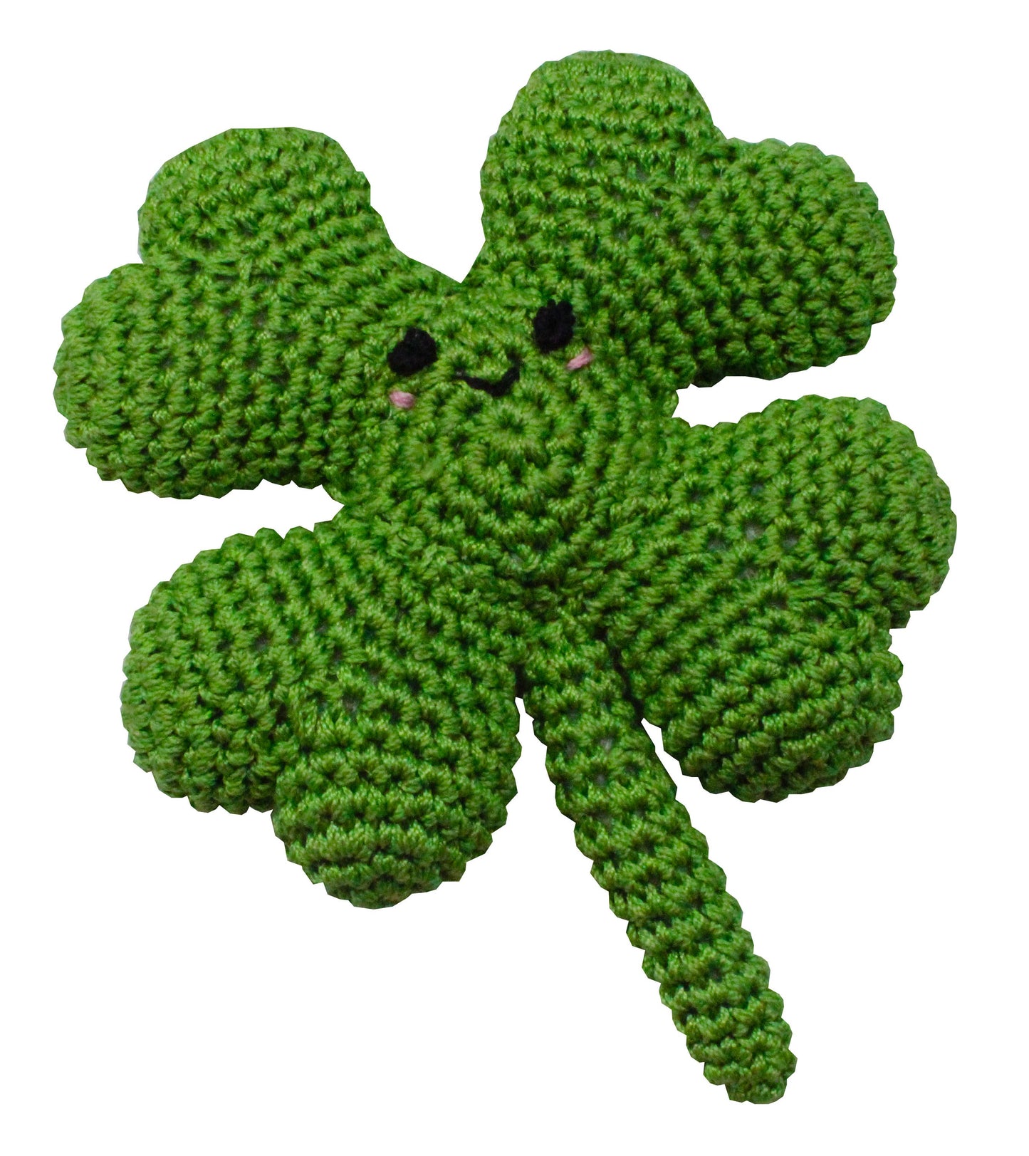 Knit Knacks Four Leaf Clover Organic Cotton Small Dog Toy