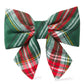 Holly Jolly Flannel Holiday Lady Dog Bow: Large