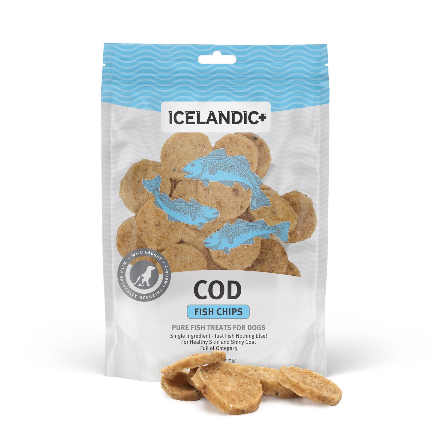 Icelandic+ Cod Fish Chips Dog Treat - 2.5oz