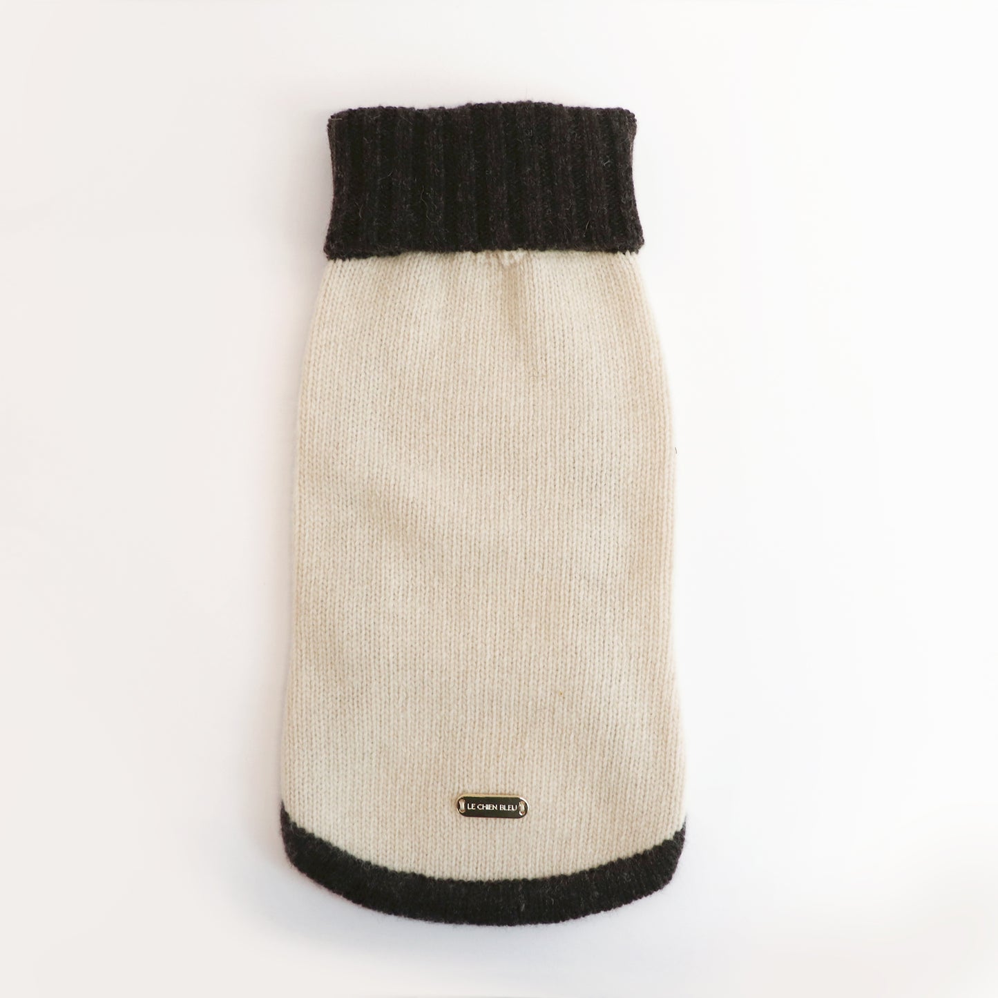 LCB Merino Wool Sweater - Beige & Brown