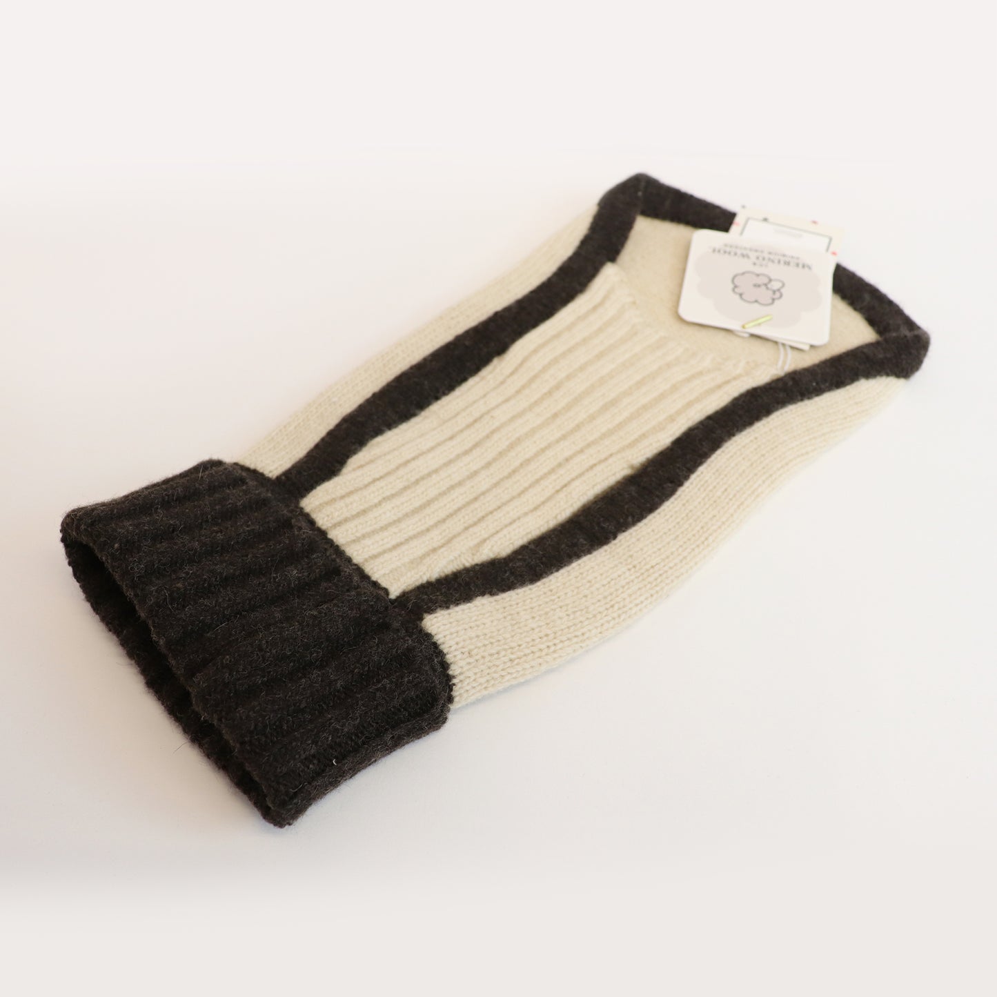 LCB Merino Wool Sweater - Beige & Brown