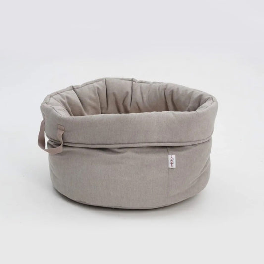 Dog Basket Bed - beige - ready to ship