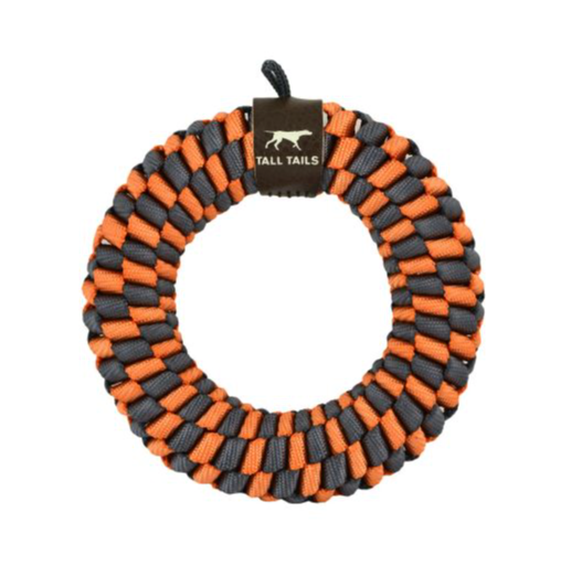Tall Tails Orange Braided Ring Toy