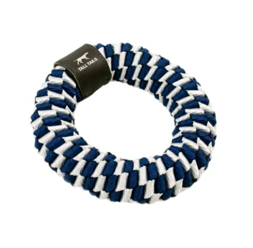 Tall Tails Navy Braided Ring Toy