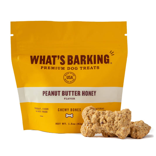 Peanut Butter & Honey Chewy Dog Treats, 1.5oz Case