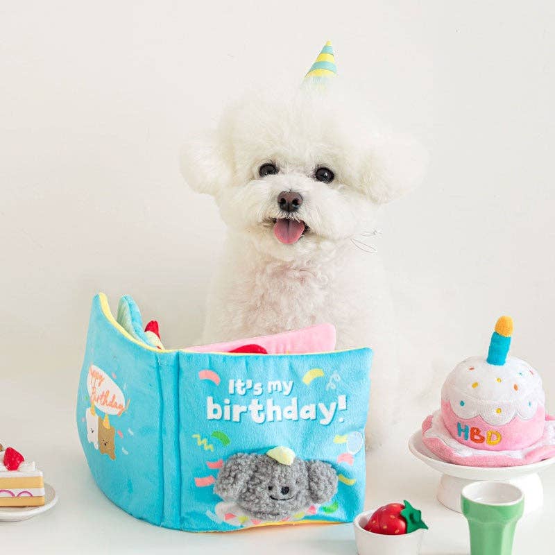 Petkin - Birthday Book Dog Treat Dispenser Toy