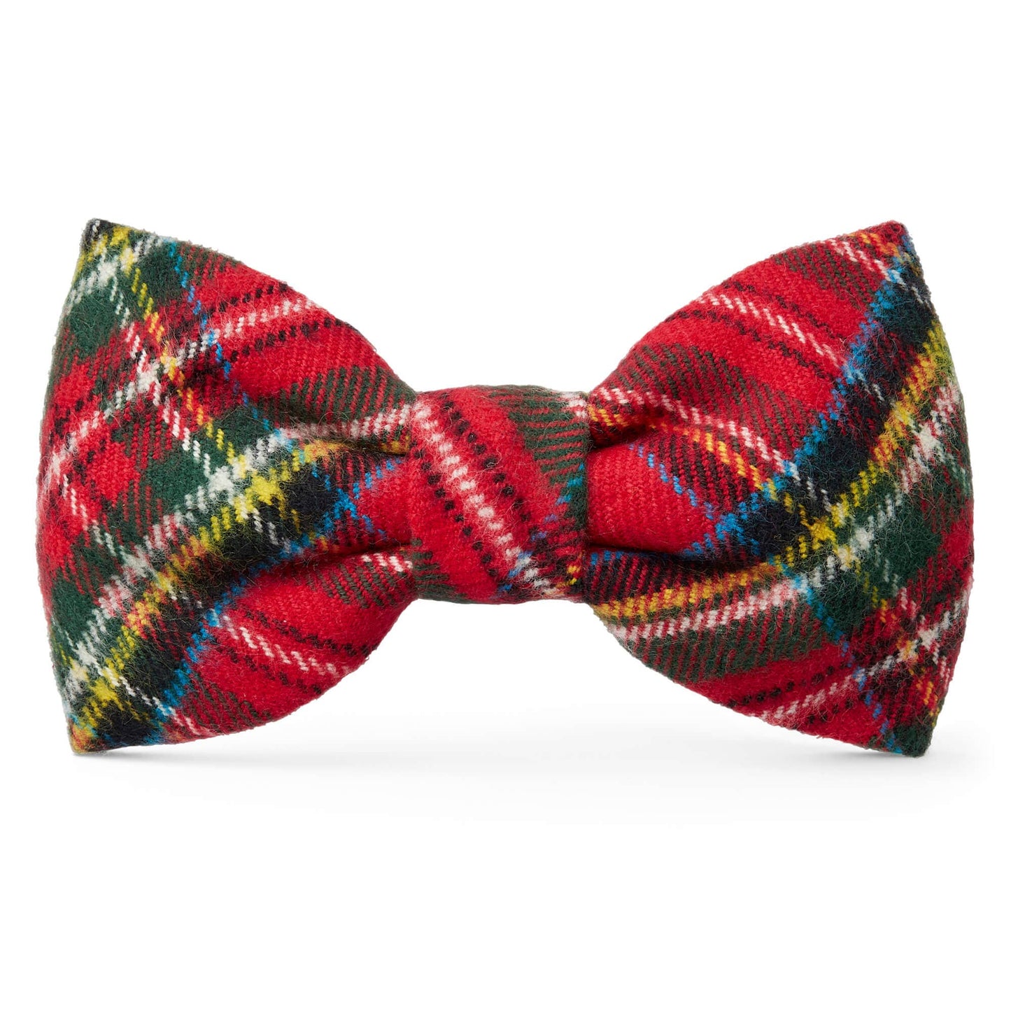 Tartan Plaid Flannel Holiday Dog Bow Tie: Standard