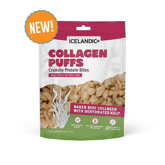 Icelandic+ Beef Collagen Puffs with Kelp Small Dogs 1.3-oz