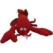 Knit Knacks Lurch the Lobster Organic Cotton Small Dog Toy