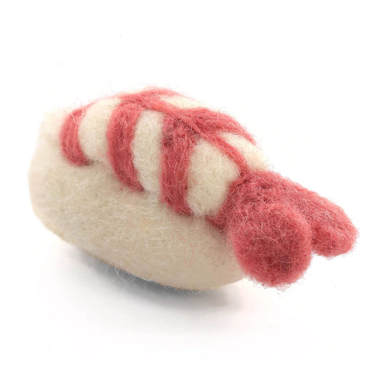 Sushi Cat Toy,  Prawn Nigiri: 3" x 2"