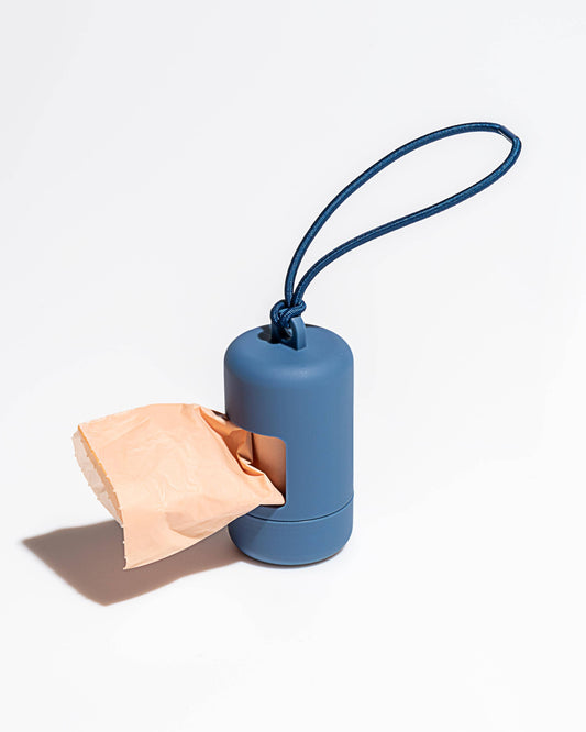 Dog Poop Bag Dispenser Carrier: Navy