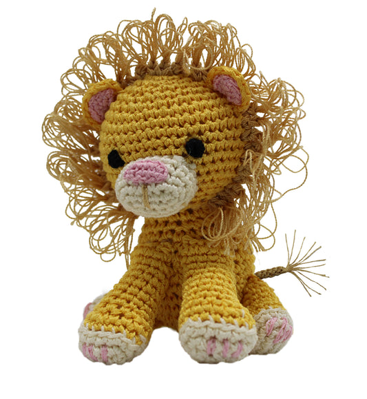 Knit Knack-New Animal Organic Cotton Pet Toys: King Cuddles the Lion