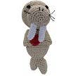 Knit Knacks Walter the Walrus Organic Cotton Small Dog Toy