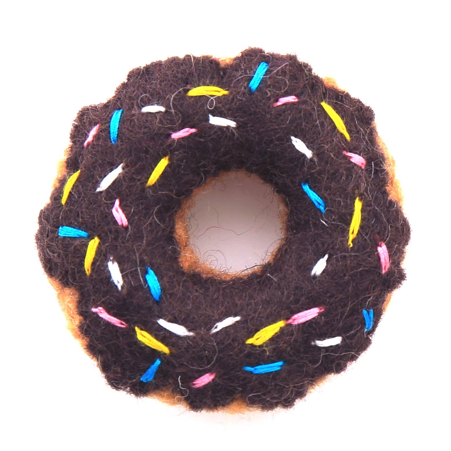 Chocolate Donut Cat Toy: 3.25" diameter