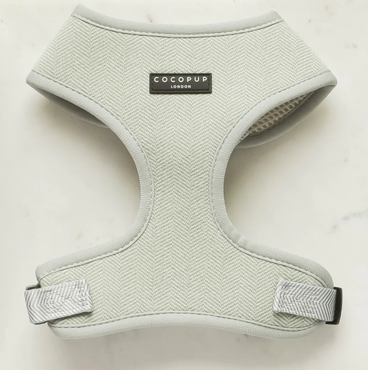 Tweed Adjustable Neck Harness - Sage